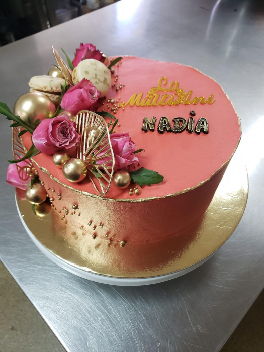 Set 3 frunze Gingko din plastic auriu [10]