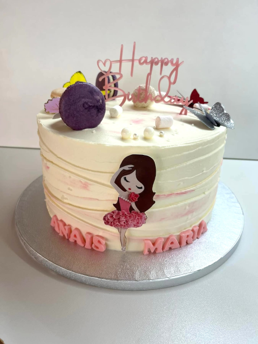 Topper tort cu fluturi din carton galben lamaie [5]