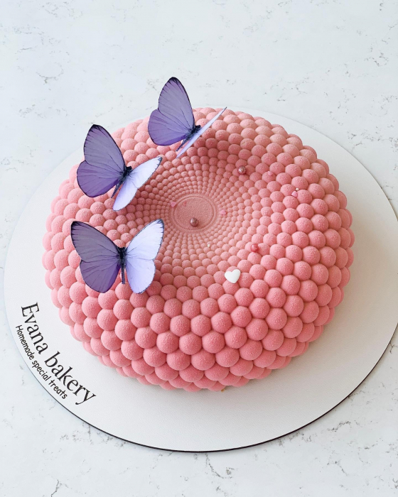 Set 6 fluturi pentru tort mov pastel [2]