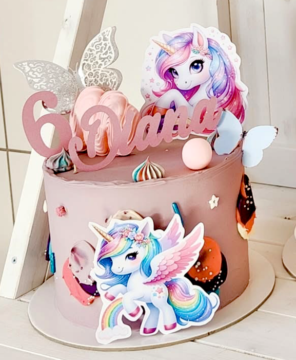 Suita de fluturi pentru tort, toppere din carton verde menta fistic [2]