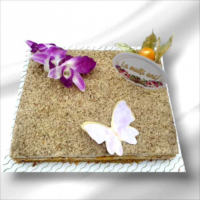 Set 6 fluturi roz auriu pentru tort [14]