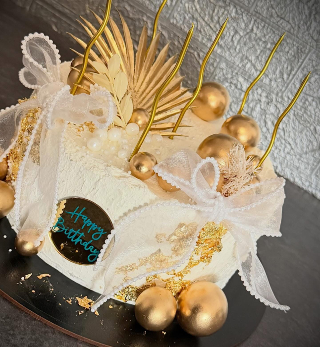 Lumanari de tort aurii spirala [9]
