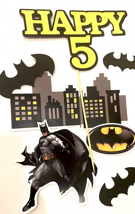 Set topper necomestibile din carton cu eroul Batman [2]