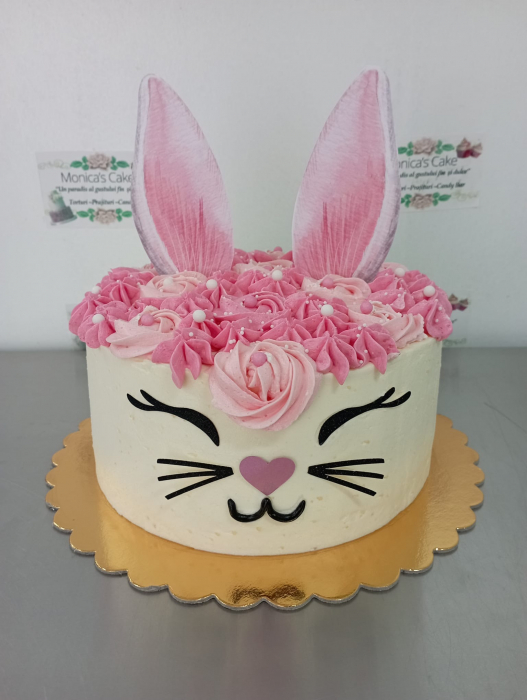Toppere de tort personalizat cu cap de iepuras cu ochi nas si urechi [9]