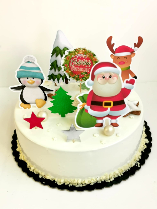 Topper tort cu mesajul Crăciun fericit [2]