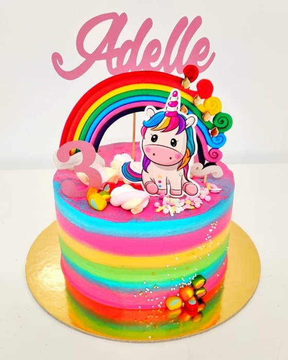 Topper curcubeu cu unicorn - Adamea [5]