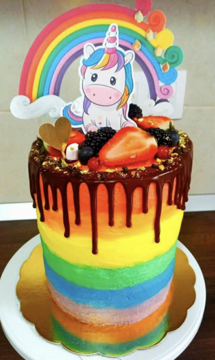 Topper curcubeu cu unicorn - Adamea [9]