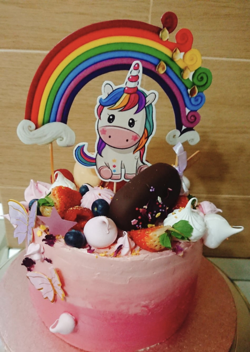 Topper curcubeu cu unicorn - Adamea [10]