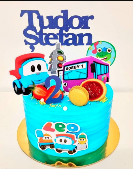 Toppere de tort din carton cu personajul Leo the Truck [3]