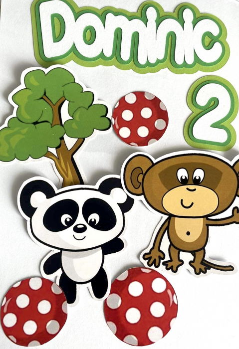 Toppere de tort din carton cu personajele Mimo si Bobo [2]