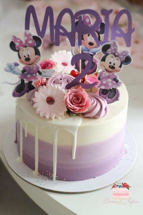 Suită toppere de tort cu Minnie varianta mov [2]
