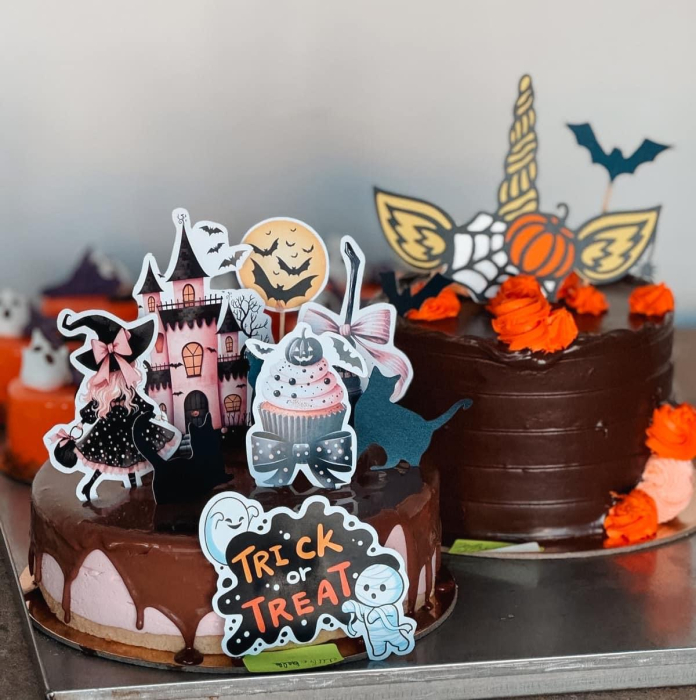 Suită de toppere din carton cu tematica Halloween [3]