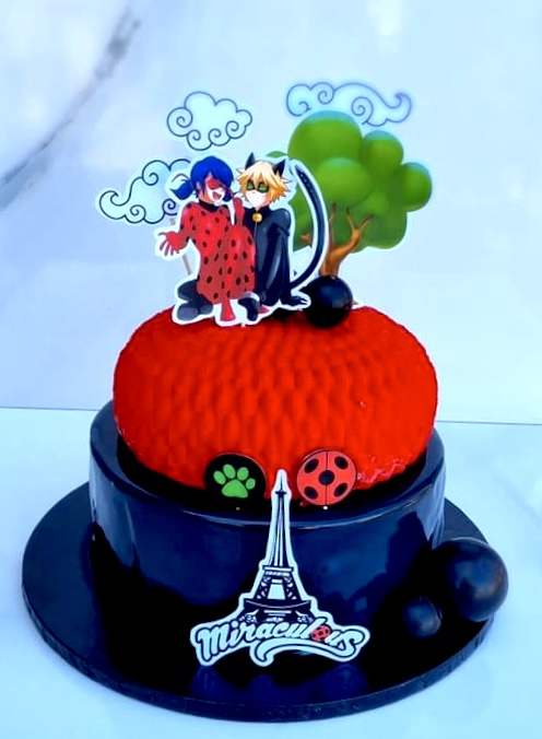 Suita toppere ornament de tort cu LadyBug și CatNoir [2]