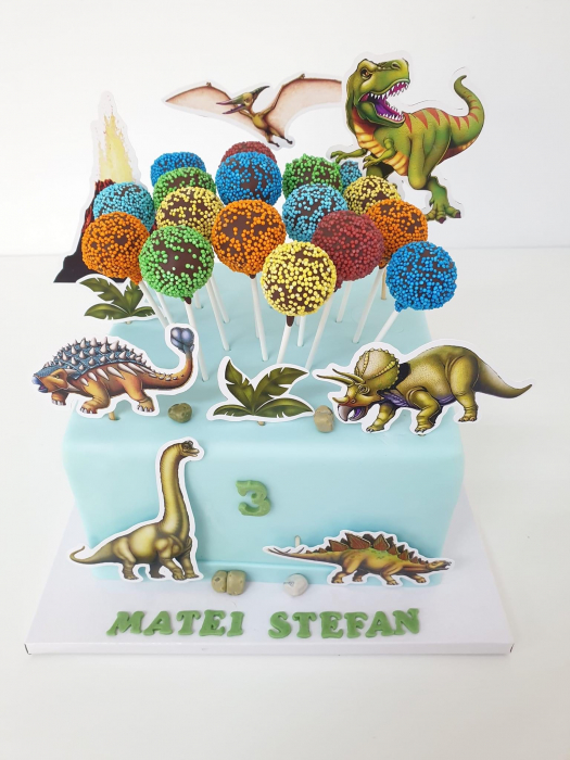 Suita de Toppere Dinozauri – Decor Tematic pentru Torturi și Candy Bar-uri [11]