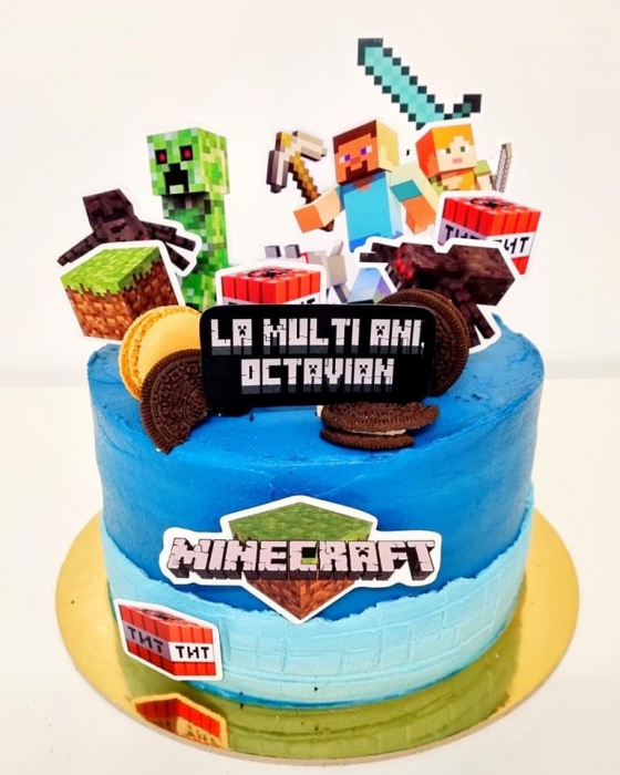 Suita de toppere din carton cu tematica Minecraft [3]