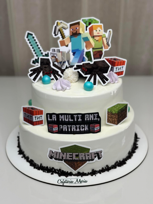 Suita de toppere din carton cu tematica Minecraft [14]