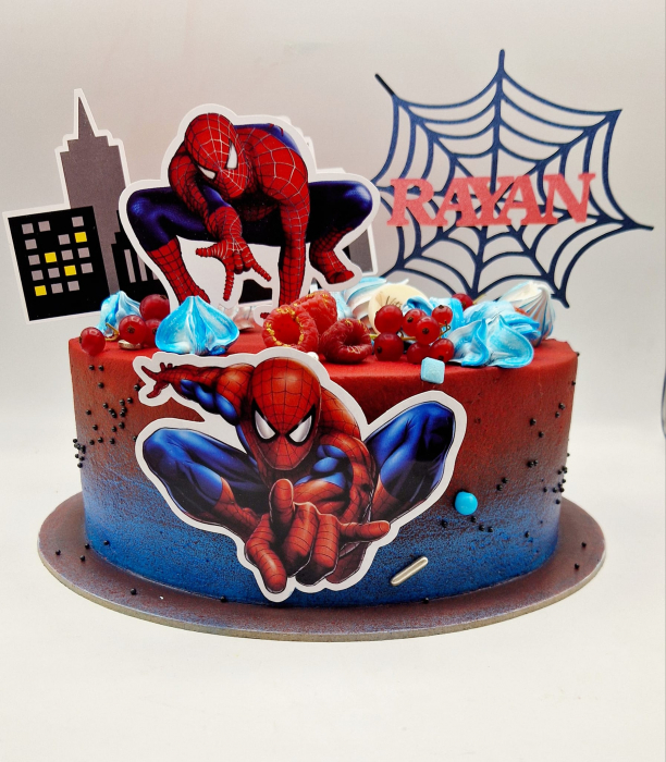 Suita de tort cu Spiderman si personalizata [16]