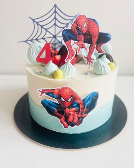 Suita de tort cu Spiderman si personalizata [10]