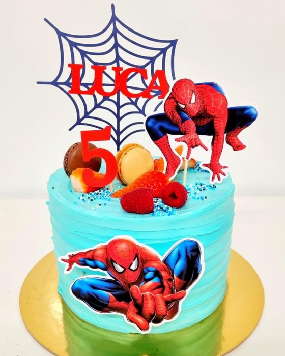 Suita de tort cu Spiderman si personalizata [4]