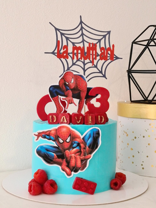 Suita de tort cu Spiderman si personalizata [8]