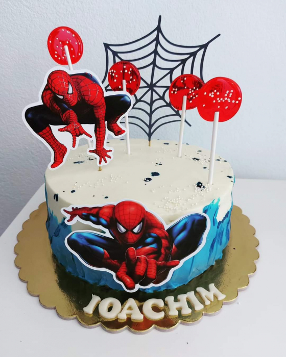 Suita de tort cu Spiderman si personalizata [9]