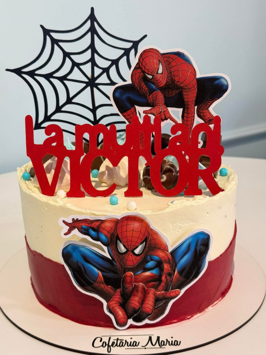 Suita de tort cu Spiderman si personalizata [19]