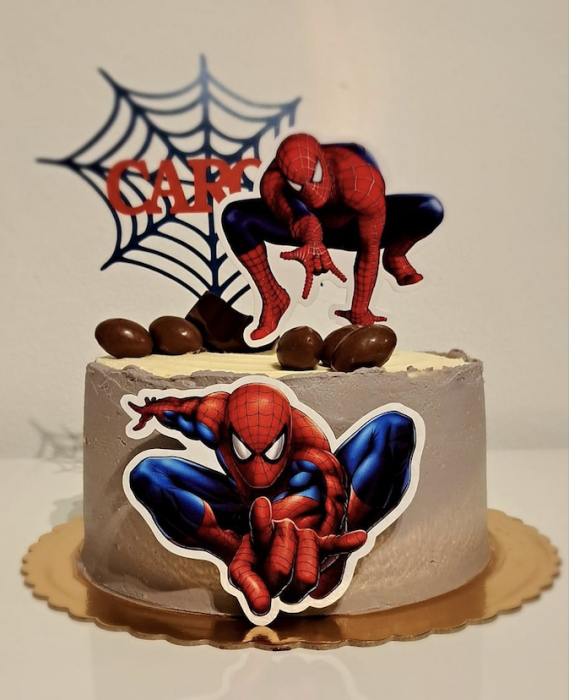 Suita de tort cu Spiderman si personalizata [7]
