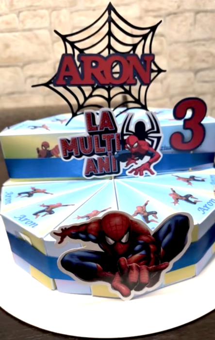 Suita de tort cu Spiderman si personalizata [28]