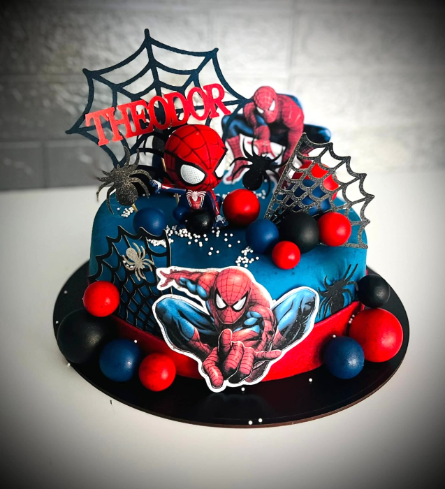 Suita de tort cu Spiderman si personalizata [30]