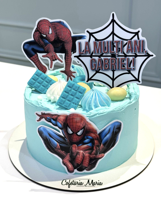 Suita de tort cu Spiderman si personalizata [25]