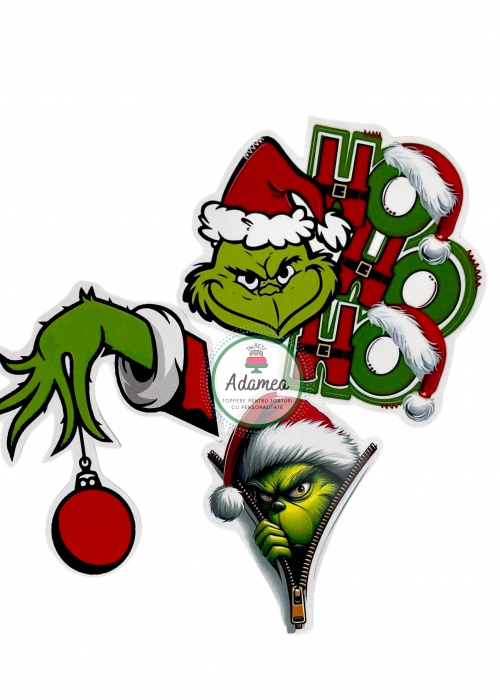 Topper de tort cu element special din carton sub forma de Grinch [1]