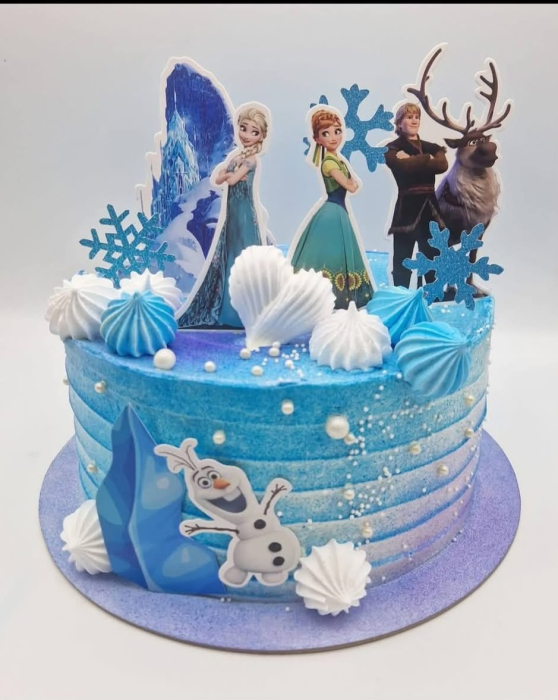 Suita toppere tort cu Anna, Elsa, Kristoff, Sven și Olaf [26]