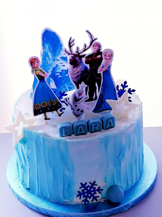 Suita toppere tort cu Anna, Elsa, Kristoff, Sven și Olaf [7]