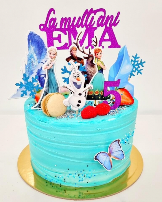 Suita toppere tort cu Anna, Elsa, Kristoff, Sven și Olaf [5]