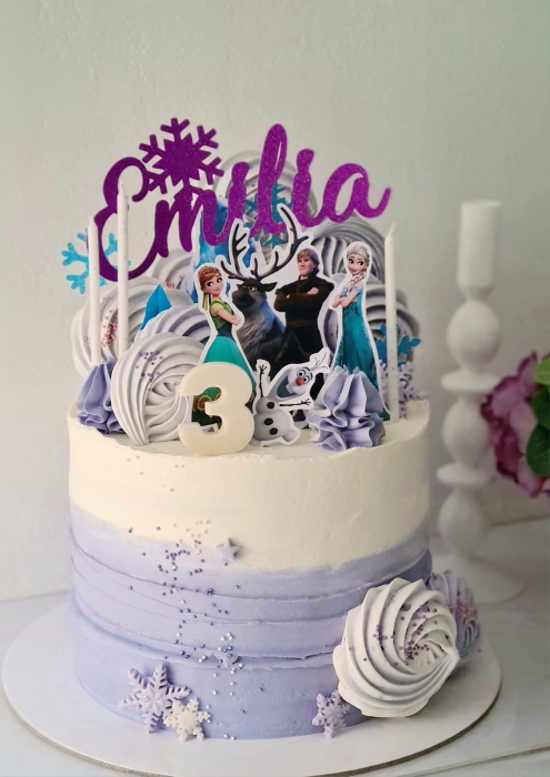 Suita toppere tort cu Anna, Elsa, Kristoff, Sven și Olaf [21]