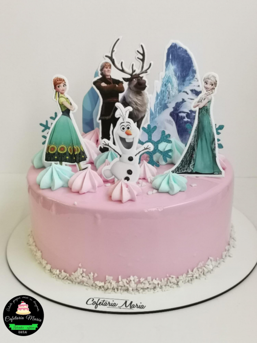 Suita toppere tort cu Anna, Elsa, Kristoff, Sven și Olaf [16]