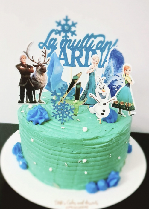 Suita toppere tort cu Anna, Elsa, Kristoff, Sven și Olaf [19]