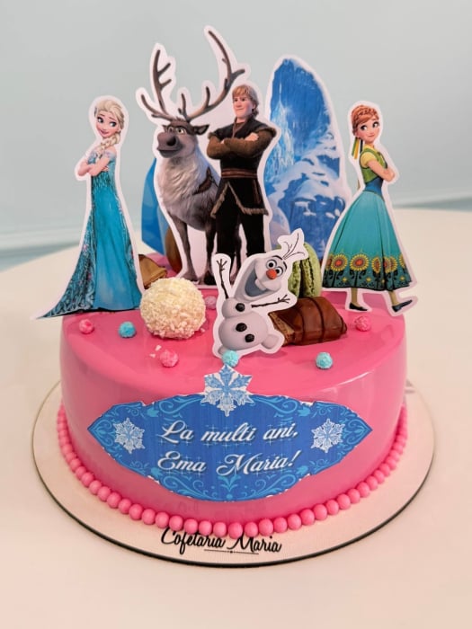 Suita toppere tort cu Anna, Elsa, Kristoff, Sven și Olaf [28]