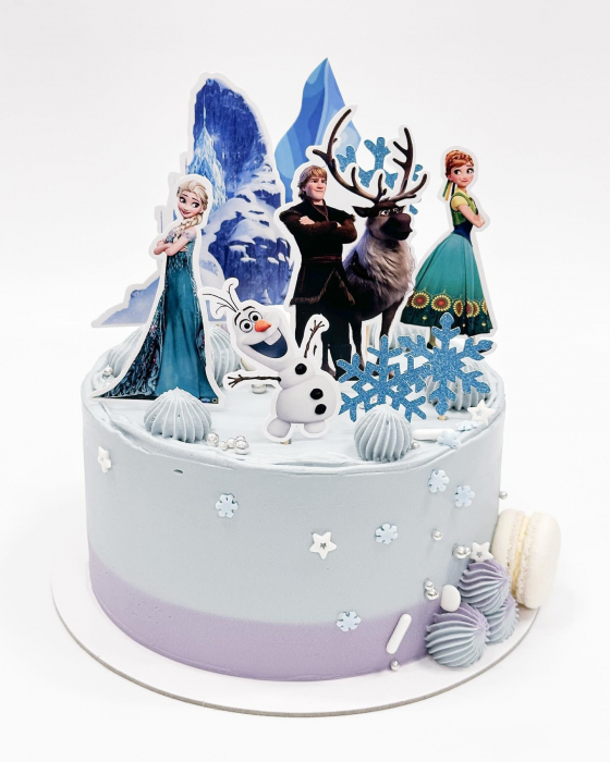 Suita toppere tort cu Anna, Elsa, Kristoff, Sven și Olaf [24]