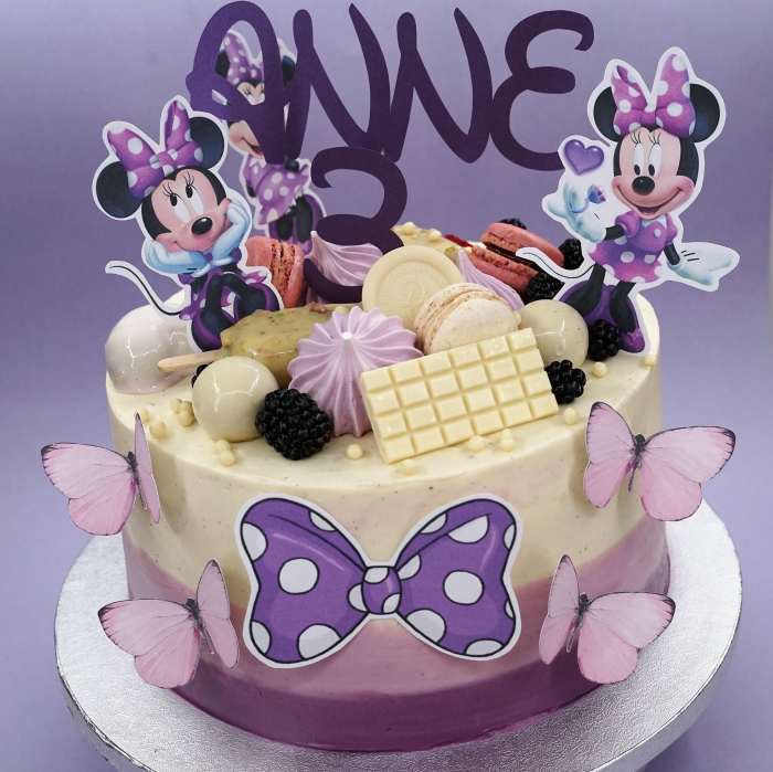 Suită toppere de tort cu Minnie varianta mov [3]
