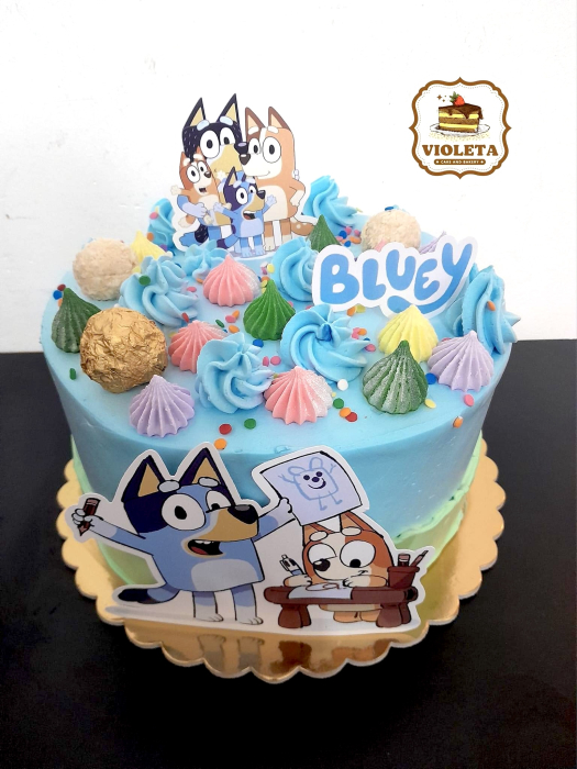 Suita toppere tort decoratiune cu Bluey [33]