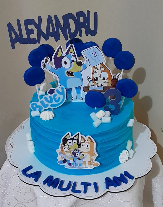 Suita toppere tort decoratiune cu Bluey [30]