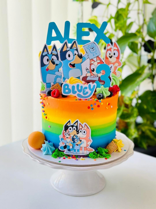 Suita toppere tort decoratiune cu Bluey [24]
