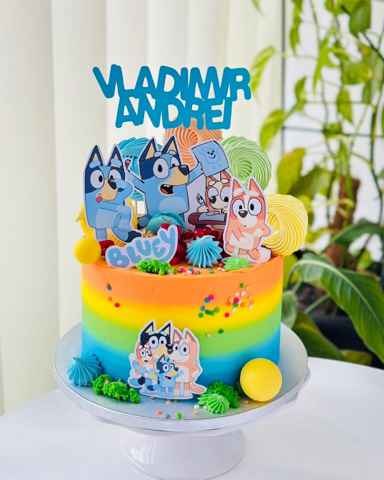 Suita toppere tort decoratiune cu Bluey [21]