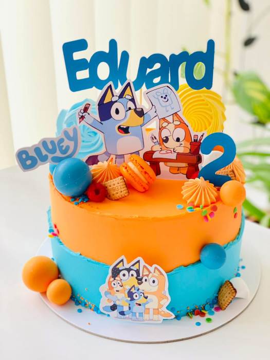 Suita toppere tort decoratiune cu Bluey [22]
