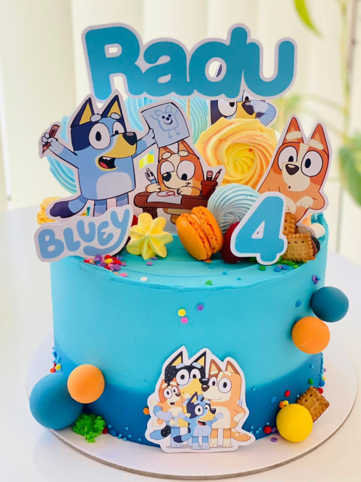 Suita toppere tort decoratiune cu Bluey [19]