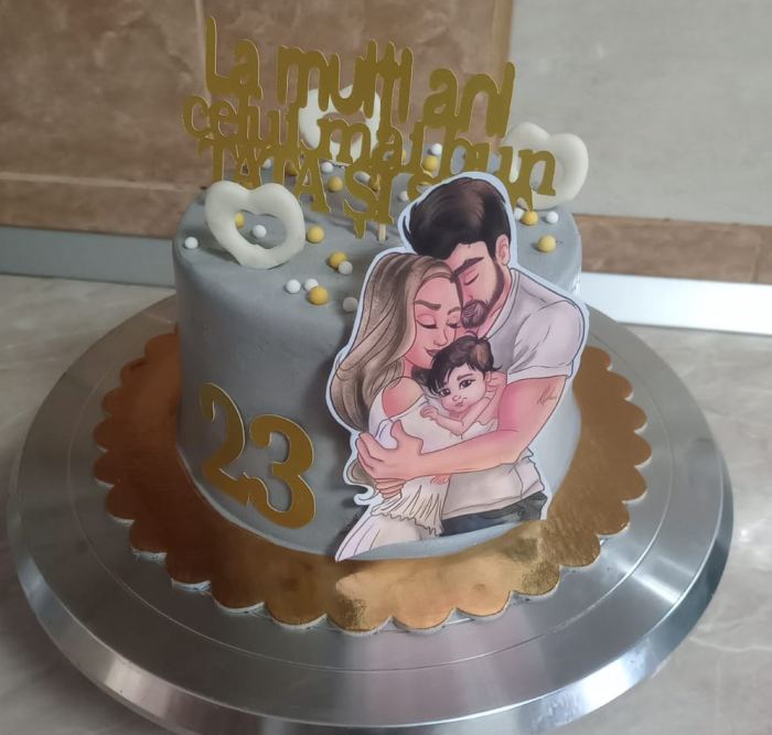 Topper tort familie cu bebe [4]