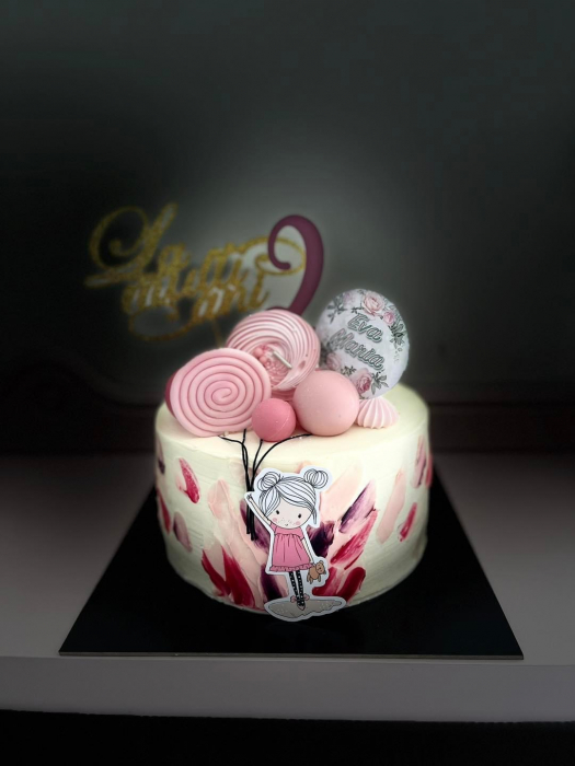 Topper tort fetita cu baloane [7]