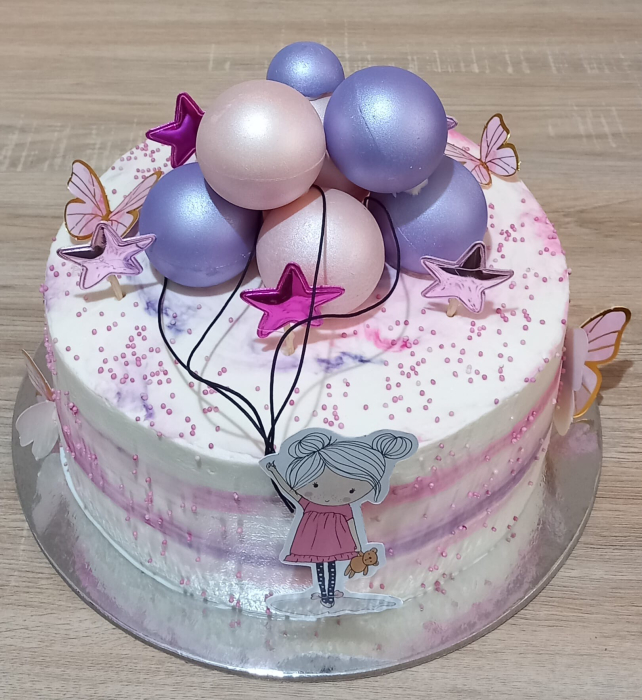 Topper tort fetita cu baloane [8]