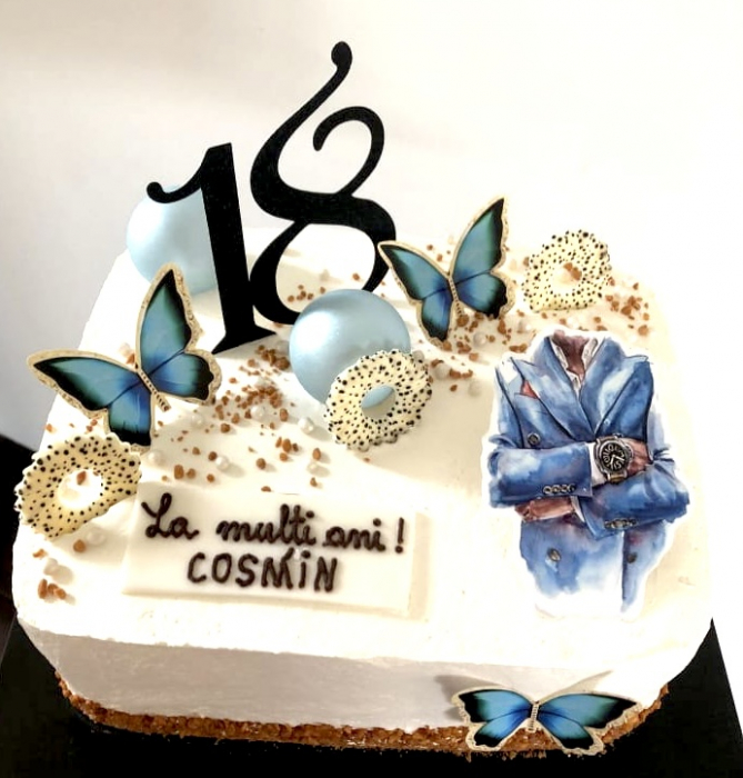 Topper frontal cu barbat in costum albastru si ceas [2]
